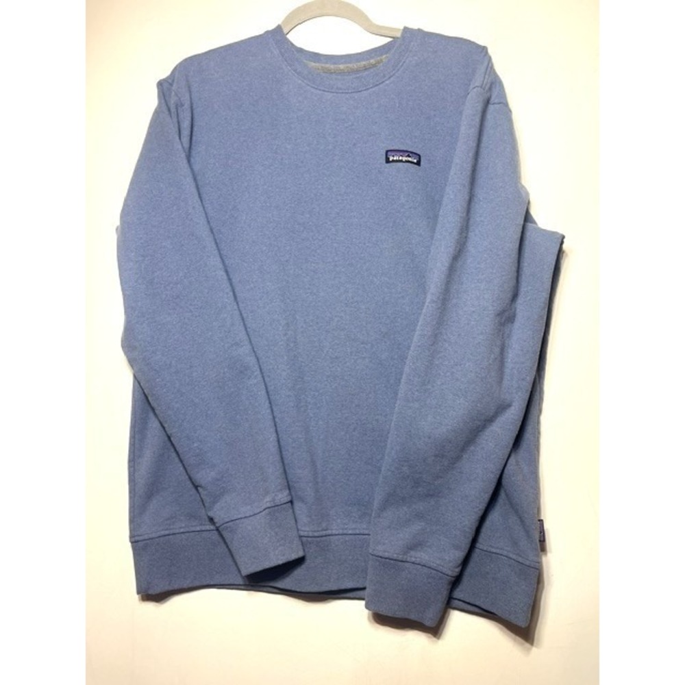 Patagonia P-6 Label Uprisal Crew Sweatshirt Blue Heather Mens Large Pullover